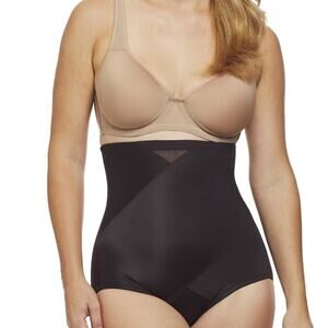 Tc Fine Intimates Tummy Tux High-Waist Briefs, Black, Size S 0216